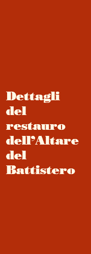 Dettagli del restauro dell’Altare del Battistero